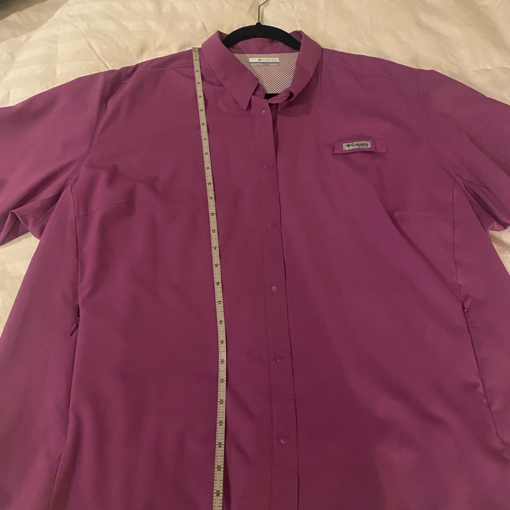 Women's PFG Tamiami II Short Sleeve Shirt - Plus Size 3X- Plum
